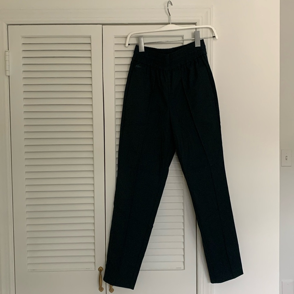 Lacoste wool blend trousers green/teal